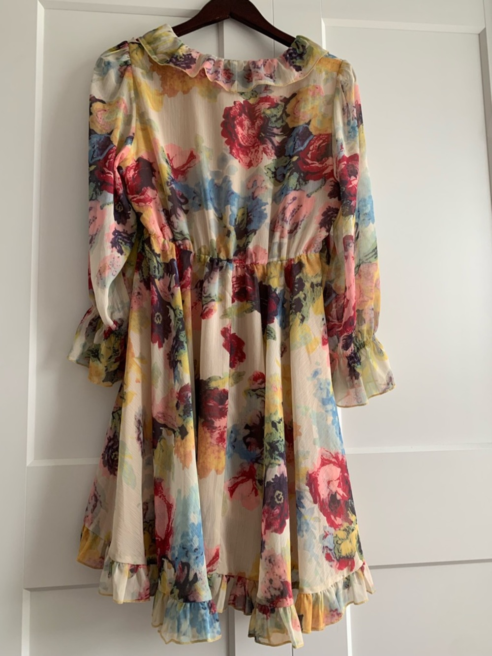 Zimmermann style OPT women’s long sleeve mini  summer dress size M - Picture 6 of 16